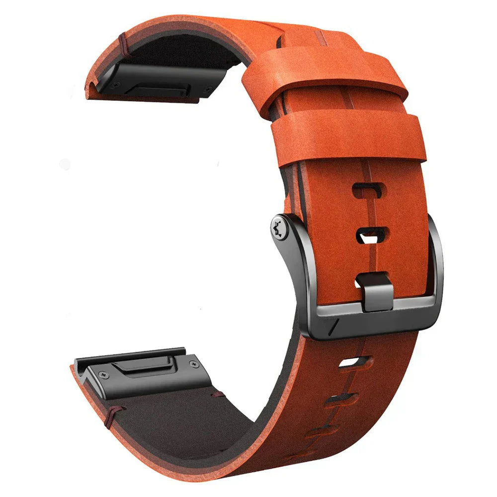 Armbänder Quick-Fit | 26mm (Echtes Leder und Titan) - 2 Farben