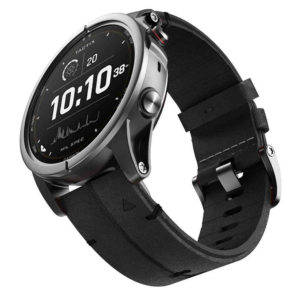 Armbänder Quick-Fit | 26mm (Echtes Leder und Titan) - 2 Farben