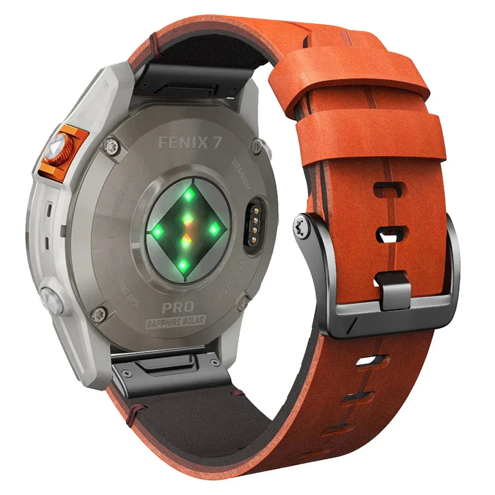 Armbänder Quick-Fit | 26mm (Echtes Leder und Titan) - 2 Farben