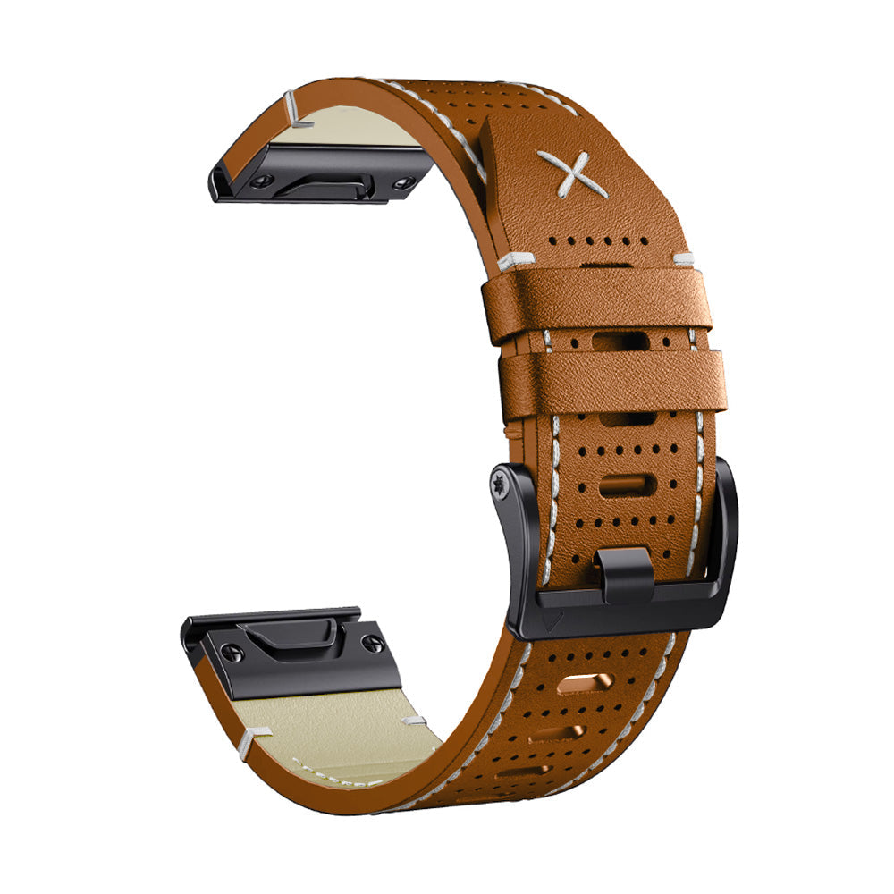 Armbänder Quick-Fit | 22mm (Performance-Leder) - Schwarz