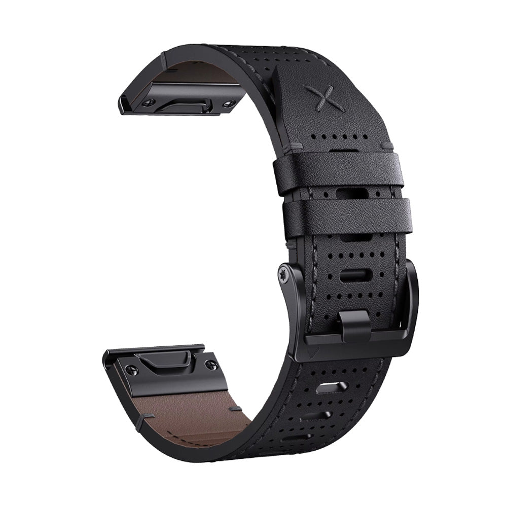 Armbänder Quick-Fit | 22mm (Performance-Leder) - Schwarz