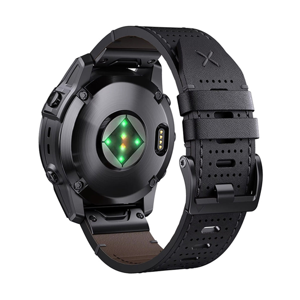 Armbänder Quick-Fit | 22mm (Performance-Leder) - Schwarz
