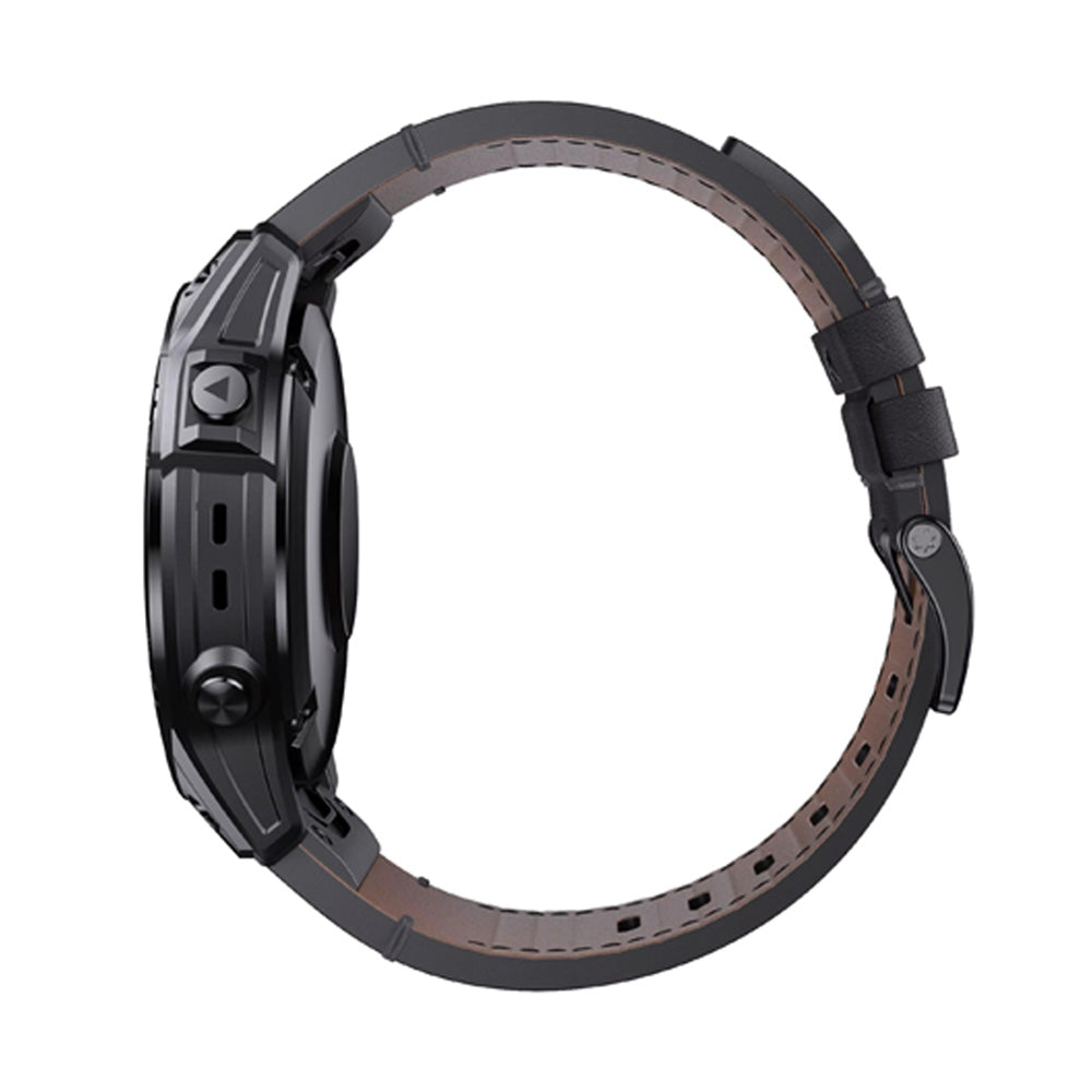 Armbänder Quick-Fit | 22mm (Performance-Leder) - Schwarz