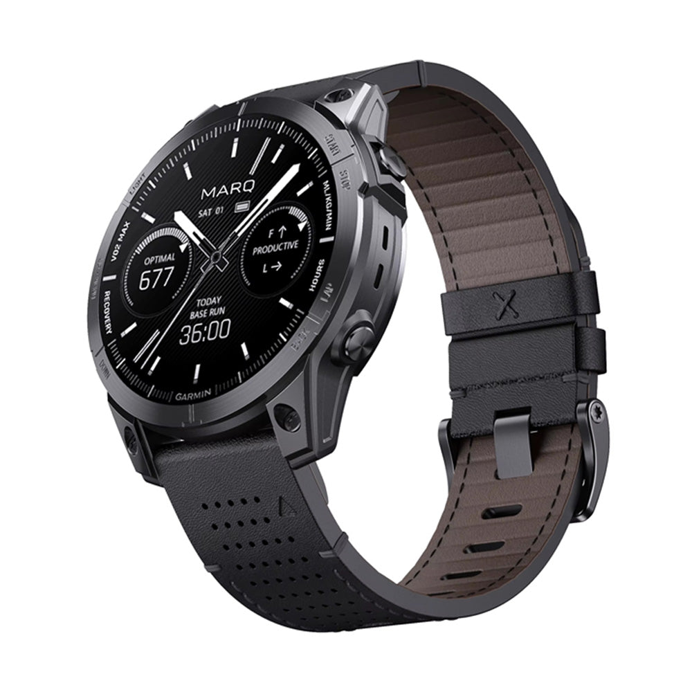Armbänder Quick-Fit | 22mm (Performance-Leder) - Schwarz