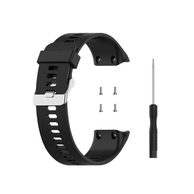Armbänder Garmin abschraubbar | Typ 4 (Silikon) - Schwarz